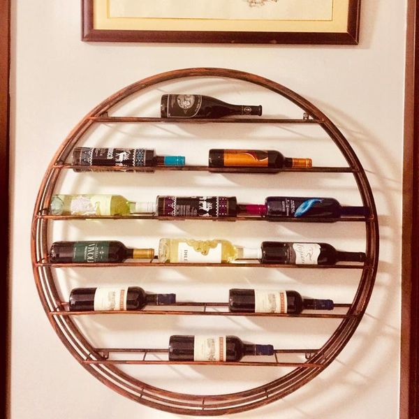 tablewine racks bottles luxury round iron art holder wall mounted hang rack cafe bar restaurant display cabinet
tablewine racks bottles luxury round iron art holder wall mounted hang rack cafe bar restaurant display cabinet