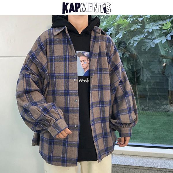 men plaid harajuku button up shirt 2021 mens japanese streetwear long sleeve male korean fashion thick shirts 5xl men's casual, White;black
men plaid harajuku button up shirt 2021 mens japanese streetwear long sleeve male korean fashion thick shirts 5xl men's casual, White;black