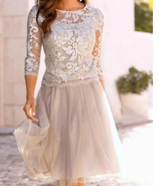 a-line mother of the bride dress elegant see through jewel neck knee chiffon lace 3/4 length sleeve with ruching c018, Black;red
a-line mother of the bride dress elegant see through jewel neck knee chiffon lace 3/4 length sleeve with ruching c018, Black;red