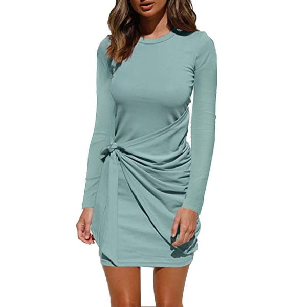 casual dresses bodycon mini dress o-neck bule women long sleeve patchwork bandage belt ladies beach vestidos, Black;gray
casual dresses bodycon mini dress o-neck bule women long sleeve patchwork bandage belt ladies beach vestidos, Black;gray