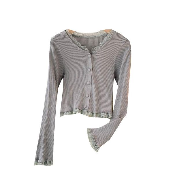 women's knits & tees 2021 spring and autumn sweet gentle lace slim short knit cardigan age all-match long sleeve top, White
women's knits & tees 2021 spring and autumn sweet gentle lace slim short knit cardigan age all-match long sleeve top, White