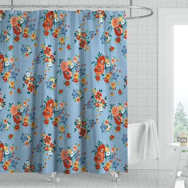 shower curtains red floral curtain set with 12 hooks navy blue bathroom decoration washable polyester fabric
shower curtains red floral curtain set with 12 hooks navy blue bathroom decoration washable polyester fabric