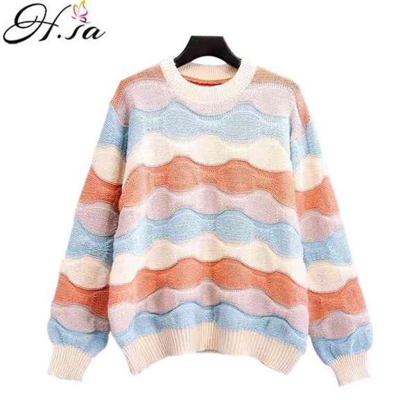 fall fashion women rainbow sweater and pullovers long sleeve colorful striped loose sweaters outwear 210430, White;black
fall fashion women rainbow sweater and pullovers long sleeve colorful striped loose sweaters outwear 210430, White;black