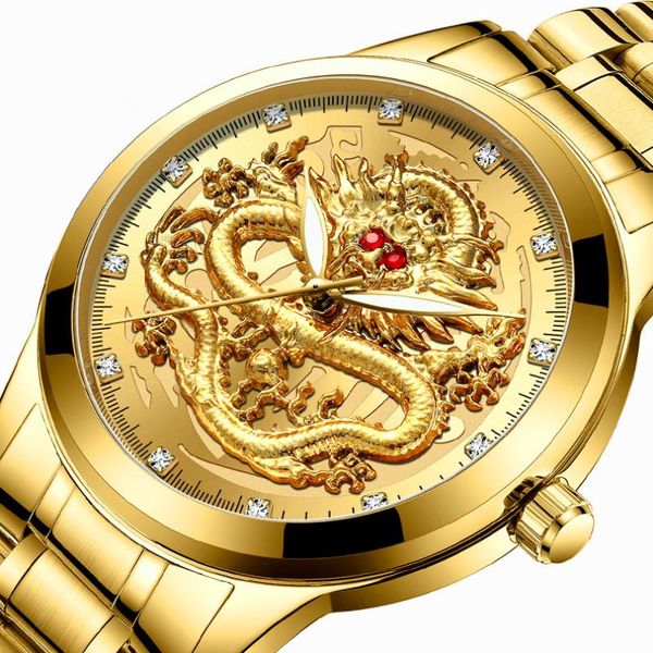 wristwatches embossed gold dragon watch men waterproof luminous business inset diamond stone face fashion old chronograph, Slivery;brown
wristwatches embossed gold dragon watch men waterproof luminous business inset diamond stone face fashion old chronograph, Slivery;brown