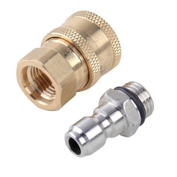 watering equipments pressure washer quick release 1/4 male m22/14 female plug brass connector + stainless steel &
watering equipments pressure washer quick release 1/4 male m22/14 female plug brass connector + stainless steel &