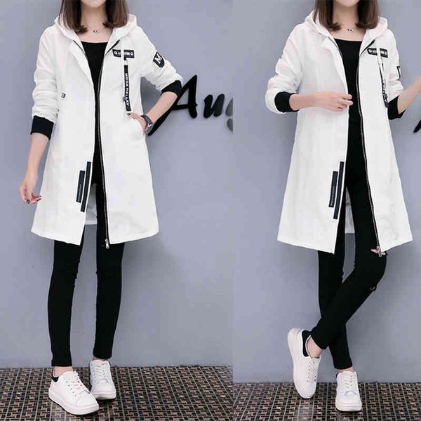 trench coat womens spring autumn hoodies plus size slim students baseball clothes medium length windbreaker coats, White
trench coat womens spring autumn hoodies plus size slim students baseball clothes medium length windbreaker coats, White