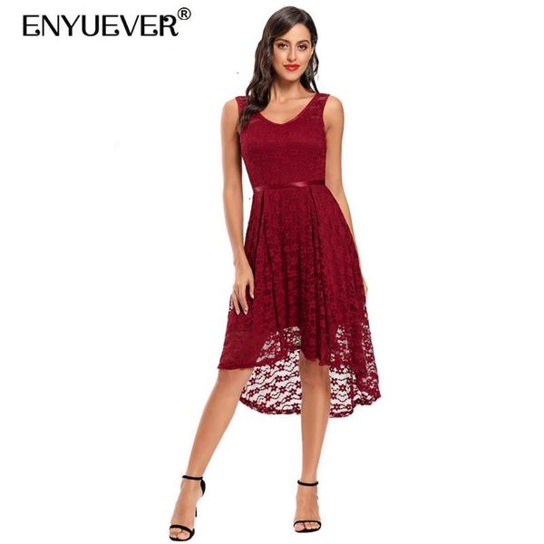 enyuever lace formal dress women summer clothes sleeveless backless runway asymmetrical high low wedding party vestidos casual dresses, Black;gray
enyuever lace formal dress women summer clothes sleeveless backless runway asymmetrical high low wedding party vestidos casual dresses, Black;gray