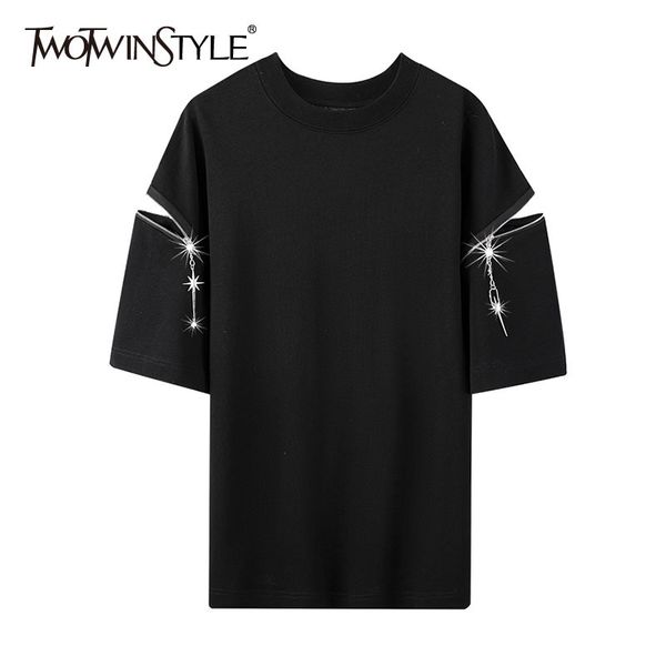 loose patchwork zipper t shirt for women o neck short sleeve hollow out casual t shirts female fashion new clothes 210428, White
loose patchwork zipper t shirt for women o neck short sleeve hollow out casual t shirts female fashion new clothes 210428, White