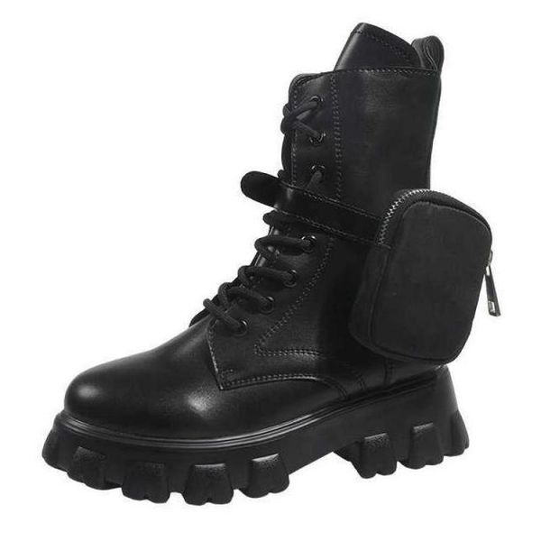 boots 2021 autumn and winter pocket buckle platform bag ankle shiny leather patchwork arrival, Black
boots 2021 autumn and winter pocket buckle platform bag ankle shiny leather patchwork arrival, Black