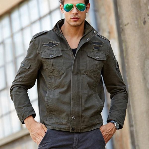 men's jackets men jacket leisure special soldier military uniform large code flight suit outdoor sports tooling coat -40, Black;brown
men's jackets men jacket leisure special soldier military uniform large code flight suit outdoor sports tooling coat -40, Black;brown