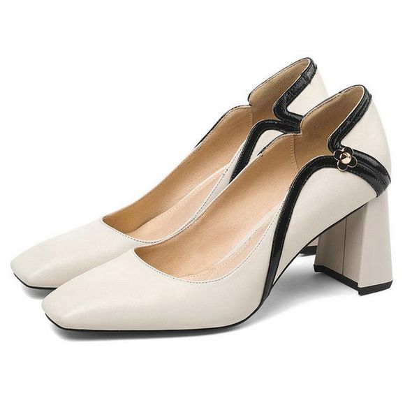 dress shoes size 34-43 genuine leather thick high heels office ladies pumps brand square toes party wedding women, Black
dress shoes size 34-43 genuine leather thick high heels office ladies pumps brand square toes party wedding women, Black