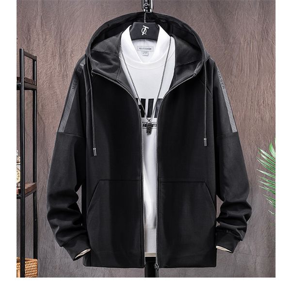 mens autumn and winter plus size coats mens zipper coats with pockets hooded collar long sleeved solid color outerwear, Black
mens autumn and winter plus size coats mens zipper coats with pockets hooded collar long sleeved solid color outerwear, Black