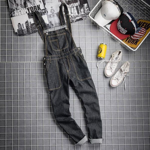 men's jeans fashion black blue bib suspender pants jumpsuit overalls goth clothes men punk rock streetwear denim trousers romper
men's jeans fashion black blue bib suspender pants jumpsuit overalls goth clothes men punk rock streetwear denim trousers romper
