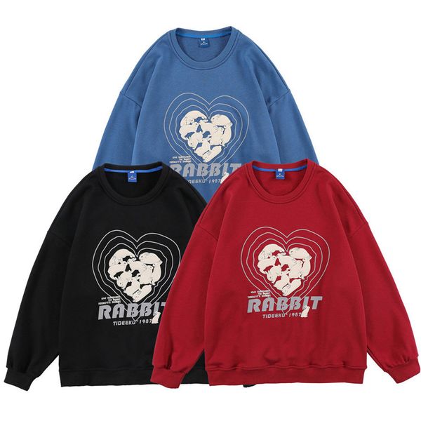 men's hoodies & sweatshirts and women's hooded sweatshirt with foam rabbit pattern, heart shape, terry, woven, harajuku style, hip, Black
men's hoodies & sweatshirts and women's hooded sweatshirt with foam rabbit pattern, heart shape, terry, woven, harajuku style, hip, Black