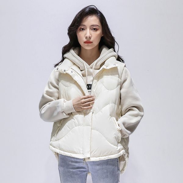 2021 new jacket thickened women's short fashion foreign style warm white duck down korean vest coat, Black
2021 new jacket thickened women's short fashion foreign style warm white duck down korean vest coat, Black
