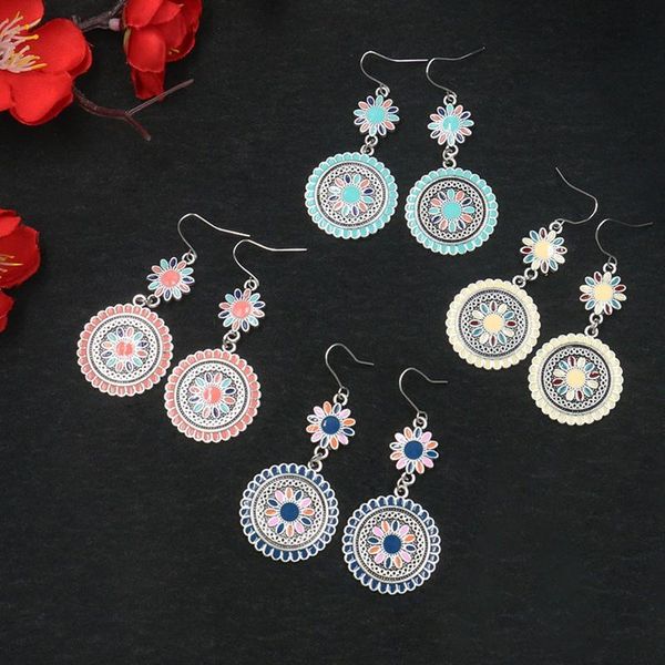dangle & chandelier women's boho flower petal drop earrings ethnic colorful dripping oil ladies jewelry gift, Silver
dangle & chandelier women's boho flower petal drop earrings ethnic colorful dripping oil ladies jewelry gift, Silver