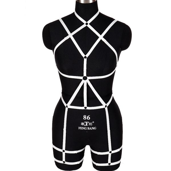 Harness Bra Garter Set Punk Goth Halloween Sexy Lingerie Body Bondage Harness Elastic White Strappy Cage Bra Wedding Leg Belt, Black
Harness Bra Garter Set Punk Goth Halloween Sexy Lingerie Body Bondage Harness Elastic White Strappy Cage Bra Wedding Leg Belt, Black