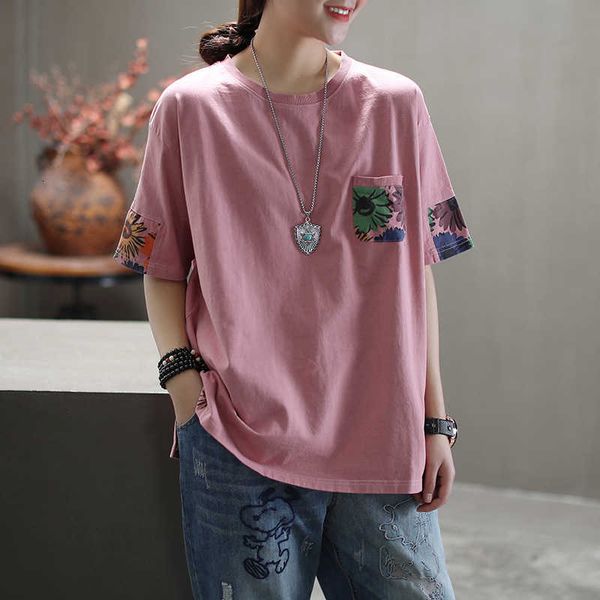 women's t-shirt women summer fashion korea style vintage short sleeve print pockets patchwork t-shirt office lady casual pullover tee 0, White
women's t-shirt women summer fashion korea style vintage short sleeve print pockets patchwork t-shirt office lady casual pullover tee 0, White