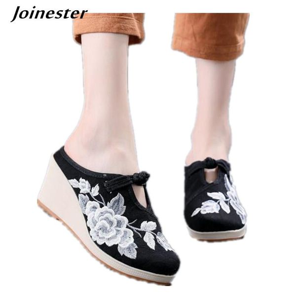 slippers women wedge ladies summer sandal vintage embroidered high heels slides slip on sandals for woman beach slipper shoes, Black
slippers women wedge ladies summer sandal vintage embroidered high heels slides slip on sandals for woman beach slipper shoes, Black