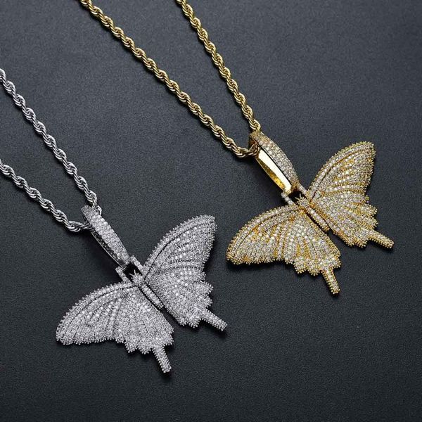 iced gold plated bling copper 3d butterfly necklace fashion hip hop punk rock jewelry gift for women pendant necklaces, Silver
iced gold plated bling copper 3d butterfly necklace fashion hip hop punk rock jewelry gift for women pendant necklaces, Silver