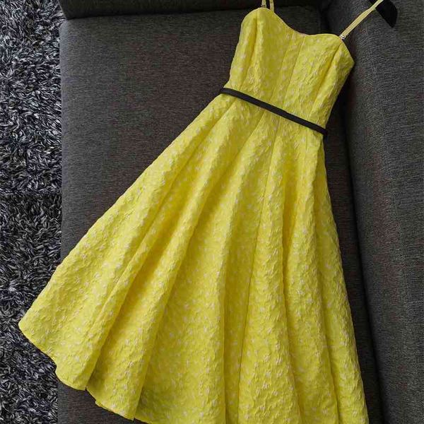 truevoker summer runway hepburn slip prom dres brief yellow jacquard mid calf length spaghetti strap mujer festa vestidos 210602, Black;gray
truevoker summer runway hepburn slip prom dres brief yellow jacquard mid calf length spaghetti strap mujer festa vestidos 210602, Black;gray