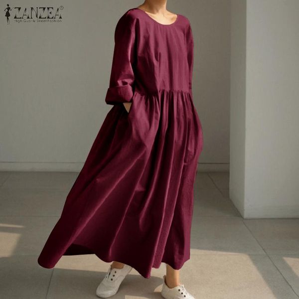 casual dresses zanzea o neck ruffle women's autumn long dress sleeves robe femme female loose solid vestidos oversized 5xl, Black;gray
casual dresses zanzea o neck ruffle women's autumn long dress sleeves robe femme female loose solid vestidos oversized 5xl, Black;gray