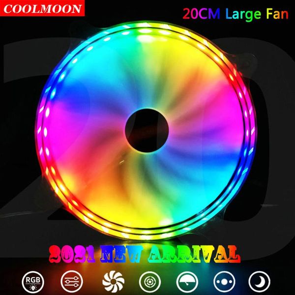 coolmoon 200mm case fan cooling cooler 6pin rgb led fans support remote control for computer heatsink diy pc accessories & coolings
coolmoon 200mm case fan cooling cooler 6pin rgb led fans support remote control for computer heatsink diy pc accessories & coolings