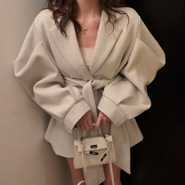 women's jackets cwbshowgg autumn and winter notched collar long-sleeved woolen jacket coat female korean loose students outerwear, Black;brown
women's jackets cwbshowgg autumn and winter notched collar long-sleeved woolen jacket coat female korean loose students outerwear, Black;brown