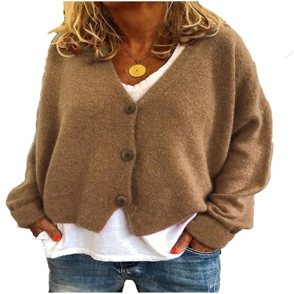 knit cardigan for women 2021 spring autumn fashion solid color v-neck plus size ccasual loose sweater female lr1127 women's jackets, Black;brown
knit cardigan for women 2021 spring autumn fashion solid color v-neck plus size ccasual loose sweater female lr1127 women's jackets, Black;brown