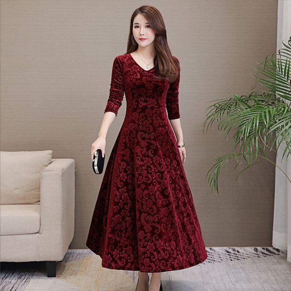 elegant veet dress solid long sleeve party women v ne slim fit autumn fashion gothic elbise vestidos mujer femme winter, Red
elegant veet dress solid long sleeve party women v ne slim fit autumn fashion gothic elbise vestidos mujer femme winter, Red