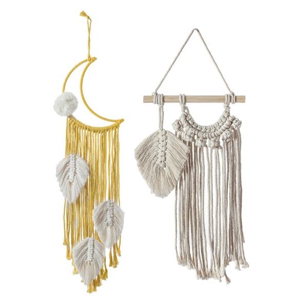 tapestries dream catcher boho moon tapestry macrame wall hanging hand-woven leaves room ornament home wedding decor,2 pcs
tapestries dream catcher boho moon tapestry macrame wall hanging hand-woven leaves room ornament home wedding decor,2 pcs