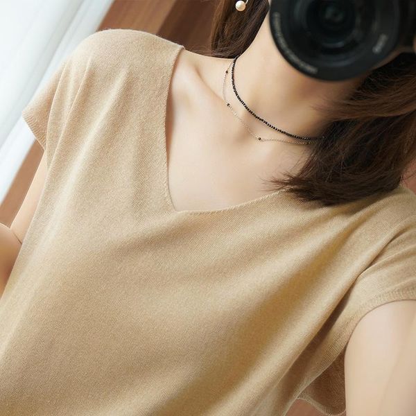 women's t-shirt 2021 summer t shirt women elasticity oversized woman clothes female short sleeve tube knit canale, White
women's t-shirt 2021 summer t shirt women elasticity oversized woman clothes female short sleeve tube knit canale, White