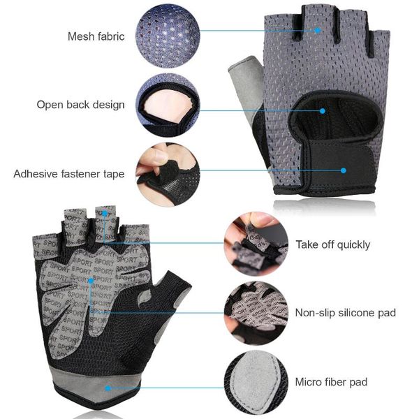 fitness gloves anti-skid bike half finger short knuckle weight lifting breathable cycling sport, Black
fitness gloves anti-skid bike half finger short knuckle weight lifting breathable cycling sport, Black