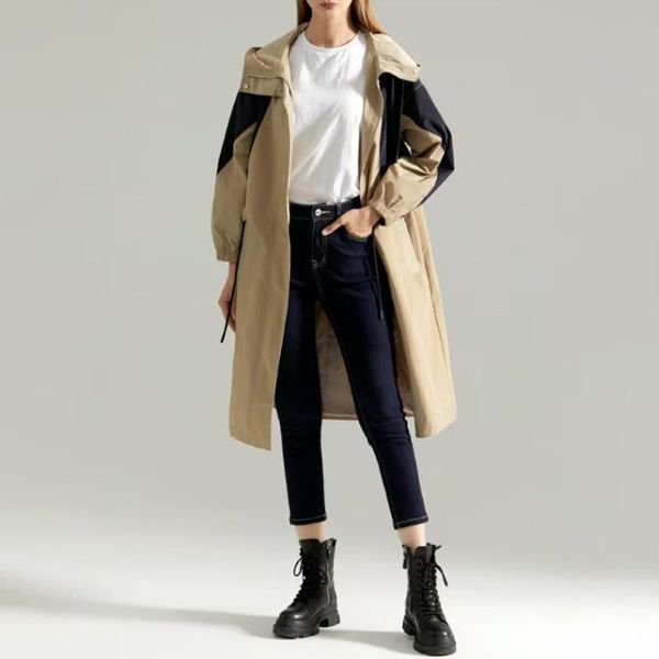women's jackets loose jacket hooded long sleeve colorblock straight fashion for women 2021 autumn clothing, Black;brown
women's jackets loose jacket hooded long sleeve colorblock straight fashion for women 2021 autumn clothing, Black;brown
