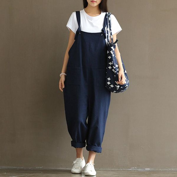 women's jumpsuits & rompers ly summer women width pocket solid color strap romper jumpsuit girls casual long trousers m99, Black;white
women's jumpsuits & rompers ly summer women width pocket solid color strap romper jumpsuit girls casual long trousers m99, Black;white