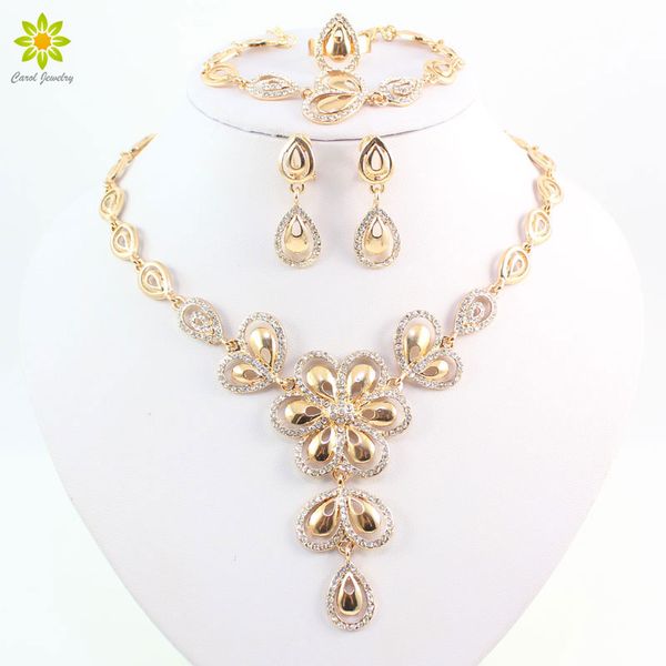 fashion crystal flower necklace earrings for women 18k gold plated african costume jewelry sets, Slivery;golden
fashion crystal flower necklace earrings for women 18k gold plated african costume jewelry sets, Slivery;golden