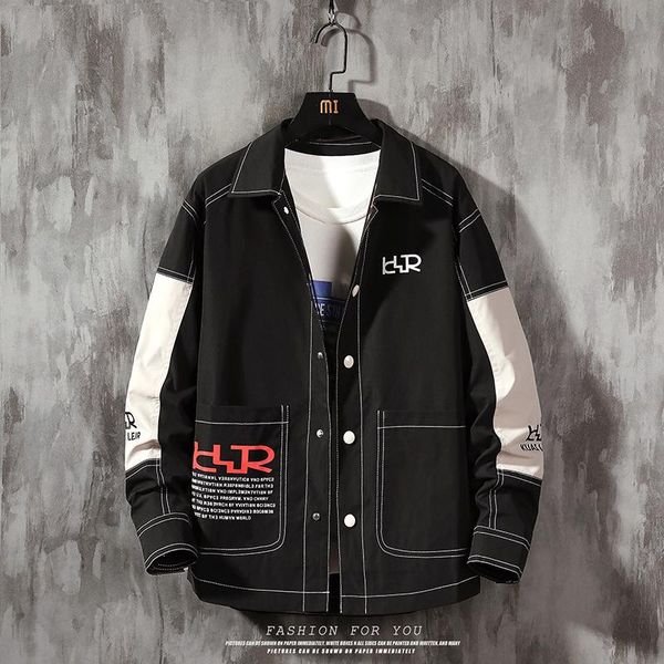 men's jackets casual england style black blue patchwork 2021 spring autumn loose jacket brand baseball clothes plus oversize m-5xl, Black;brown
men's jackets casual england style black blue patchwork 2021 spring autumn loose jacket brand baseball clothes plus oversize m-5xl, Black;brown