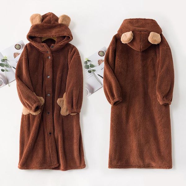 winter cute robes for women hooded with stereo ear dark coffee full sleeves pajamas long warm casual homewear sleepwear dropship women', Black;red
winter cute robes for women hooded with stereo ear dark coffee full sleeves pajamas long warm casual homewear sleepwear dropship women', Black;red