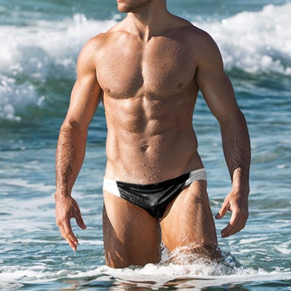 swimwear men shorts patchwork men's fashion nylon breathable trunks beach stripe running swimming underwear w0321
swimwear men shorts patchwork men's fashion nylon breathable trunks beach stripe running swimming underwear w0321