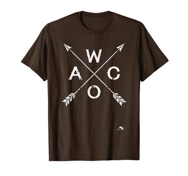 waco texas with arrows t-shirt, White;black