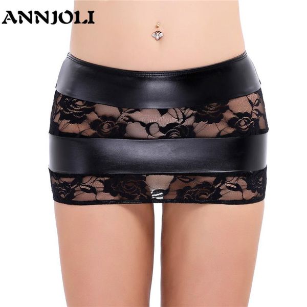women low waist faux leather and lace splice striped skirt semi-see through mini party nightwear erotic clubwe skirts, Black
women low waist faux leather and lace splice striped skirt semi-see through mini party nightwear erotic clubwe skirts, Black