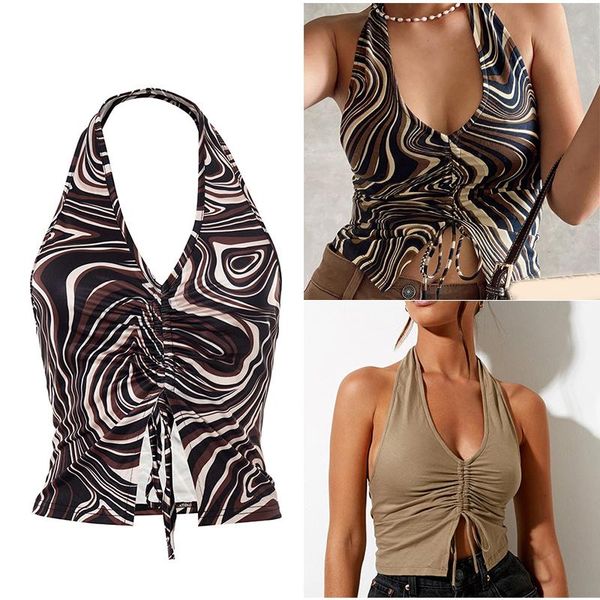 women's tanks & camis blouse floral printing halterneck halter sleeveless for summer a66, White
women's tanks & camis blouse floral printing halterneck halter sleeveless for summer a66, White
