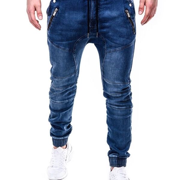 2021 spring and autumn men's solid color zipper trim slim hip-hop denim men's jeans x0621, Blue
2021 spring and autumn men's solid color zipper trim slim hip-hop denim men's jeans x0621, Blue