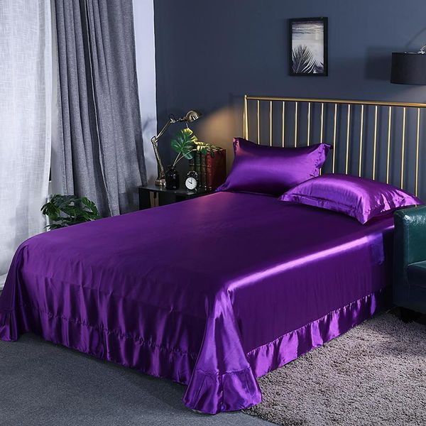 sheets & sets purple bedding set luxury queen king size mattress cover satin bed cases bedclothes flat fitted double sheet
sheets & sets purple bedding set luxury queen king size mattress cover satin bed cases bedclothes flat fitted double sheet