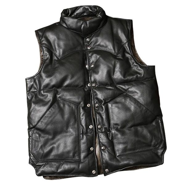 men's vests g-klx super offer us big size quality cow skin vest cowhide leather mens 90% duck feather down warm, Black;white
men's vests g-klx super offer us big size quality cow skin vest cowhide leather mens 90% duck feather down warm, Black;white