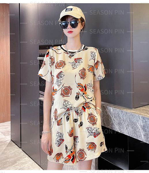 women's tracksuits short-sleeved shorts korean casual 2021 summer new western fashion two-piece suit2005, Gray
women's tracksuits short-sleeved shorts korean casual 2021 summer new western fashion two-piece suit2005, Gray