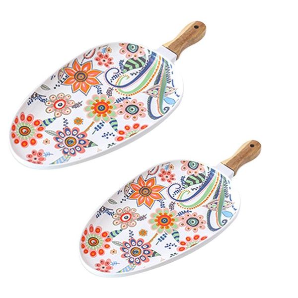 dishes & plates nordic dinner plate ceramic steak salad tray with wooden handle household decoration oval
dishes & plates nordic dinner plate ceramic steak salad tray with wooden handle household decoration oval