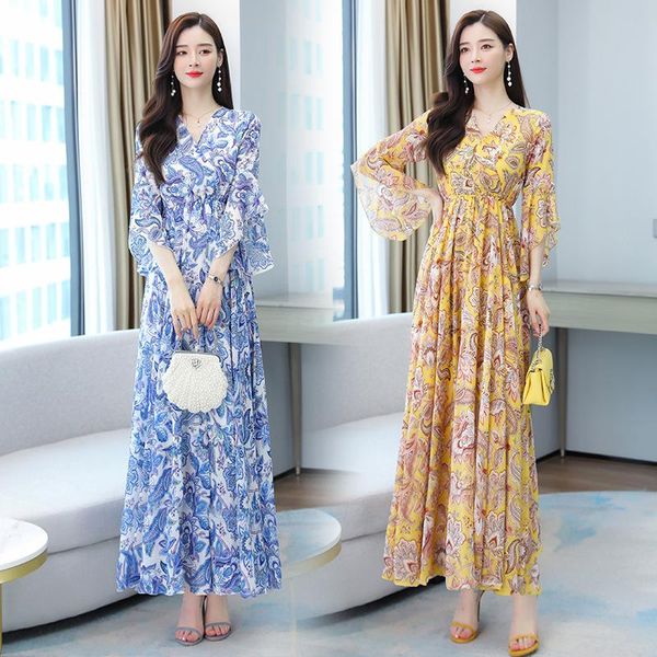 casual dresses summer chiffon shredded floral dress girl 2021 long knee-to-ankle swing thin super-long skirt, Black;gray
casual dresses summer chiffon shredded floral dress girl 2021 long knee-to-ankle swing thin super-long skirt, Black;gray