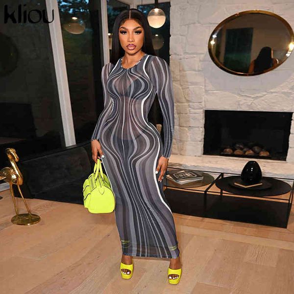 kliou mesh long sleeve maxi dress autumn aesthetic striped vestido style robe sheath see through female clubwear clothing y1204, Black;gray
kliou mesh long sleeve maxi dress autumn aesthetic striped vestido style robe sheath see through female clubwear clothing y1204, Black;gray