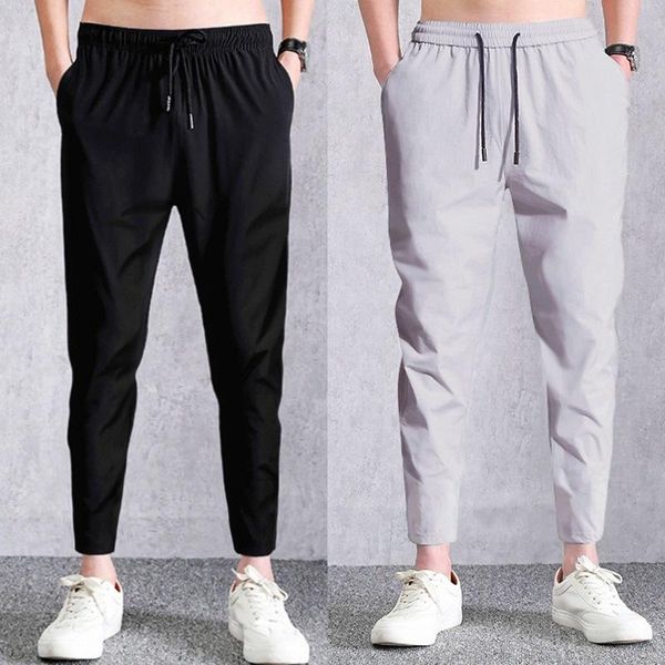 men's pants autumn mens elastic waist men casual breathable cropped trousers male jogger sweatpants pantalones hombre, Black
men's pants autumn mens elastic waist men casual breathable cropped trousers male jogger sweatpants pantalones hombre, Black